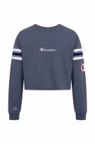CHAMPION CROPPED SWEATSHIRT SPORTY NAVY WOMEN PRE OWNED M