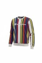 CHAMPION MULTICOLOR STRIPED SWEATSHIRT WITH LOGO UNISEX S
