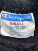 CHAMPION GRAFFIC TEE MINIMAL BLACK UNISEX PRE OWNED S