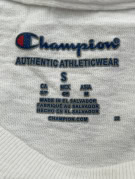 CHAMPION GRAPHIC TEE COLLEGIATE WHITE UNISEX PRE OWNED S