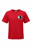 CHAMPION GRAPHIC TEE RED MEN PRE OWNED S