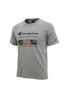 CHAMPION GRAPHIC TEE SPORTSWEAR GREY MEN PRE OWNED S