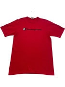 CHAMPION GRAPHIC TEE SPORTSWEAR RED UNISEX PRE OWNED L