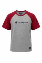 CHAMPION GRAPHIC TEE SPORTY GREY RED MEN PRE OWNED M
