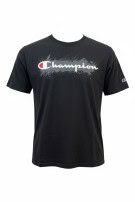 CHAMPION GRAPHIC TEE STREETWEAR BLACK MENS PRE OWNED M