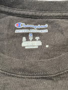 CHAMPION GRAPHIC TEE STREETWEAR BLACK MENS PRE OWNED M