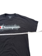 CHAMPION GRAPHIC TEE STREETWEAR BLACK MENS PRE OWNED M