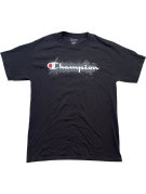 CHAMPION GRAPHIC TEE STREETWEAR BLACK MENS PRE OWNED M