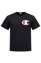 CHAMPION GRAPHIC TEE STREETWEAR BLACK MEN PRE OWNED M