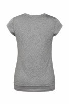 CHAMPION WOMENS T SHIRT GRAPHIC GREY PRE OWNED SMALL