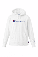 CHAMPION HOODIE MINIMAL WHITE UNISEX PRE OWNED M