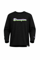 CHAMPION LONGSLEEVE T SHIRT GRAPHIC NERO UOMO PRE OWNED XL