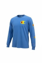 Champion Longsleeve T-Shirt Vintage Big Logo Blue Unisex S