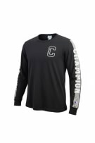 CHAMPION Long Sleeve Shirt 90s Spellout Logo Black UNISEX Size L