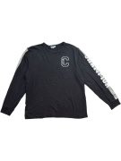 CHAMPION Long Sleeve Shirt 90s Spellout Logo Black UNISEX Size L