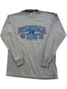 CHAMPION LONG SLEEVE TEE COLLEGIATE GREY MENS PRE OWNED M