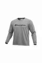 Champion Μπλούζα Μακρυμάνικη Casual Logo Γκρι Ανδρική L