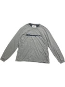 Champion Μπλούζα Μακρυμάνικη Casual Logo Γκρι Ανδρική L