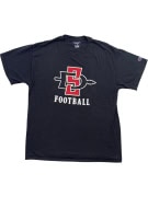 Champion San Diego State Aztecs T-Shirt Big Logo Black Unisex L