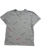 CHAMPION T-SHIRT ALL OVER PRINT LOGO ΓΚΡΙ UNISEX XL