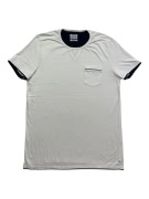 CHAMPION T-SHIRT AMERICAN CLASSICS POCKET WHITE MENS S