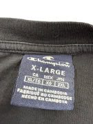 CHAMPION CASUAL T-Shirt Box Logo Logo Tape Black Men's XL