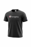 CHAMPION T-SHIRT EMBROIDERED SPELLOUT ΜΑΥΡΟ UNISEX M
