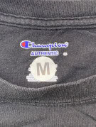 CHAMPION T SHIRT GRAPHIC COLLEGIATE FADED BLACK UNISEX PRE OWNED M
