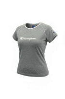 Champion T-Shirt Heritage Classics Logo Γκρι Γυναικείο Medium