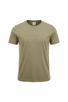 CHAMPION T-SHIRT SCRIPT EMBROIDERED LOGO ΚΑΦΕ/BEIGE ΑΝΔΡΙΚΟ L