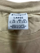 CHAMPION T-SHIRT SCRIPT EMBROIDERED LOGO ΚΑΦΕ/BEIGE ΑΝΔΡΙΚΟ L