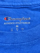 CHAMPION T-SHIRT CON LOGO SPELLOUT BLU UNISEX M