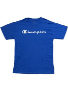 CHAMPION T-SHIRT CON LOGO SPELLOUT BLU UNISEX M