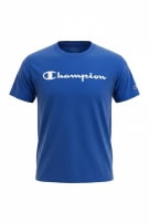 CHAMPION T-SHIRT CON LOGO SPELLOUT BLU UNISEX M