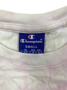 Champion T-Shirt Tie-Dye Logo Λευκό Ροζ Γυναικείο S