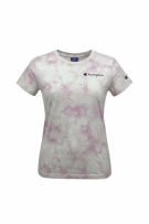 Champion T-Shirt Tie-Dye Logo Λευκό Ροζ Γυναικείο S