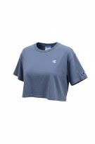 Champion T-Shirt Vintage Κεντημένο Λογότυπο Μπλε Γυναικείο S