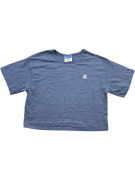 Champion T-Shirt Vintage Κεντημένο Λογότυπο Μπλε Γυναικείο S