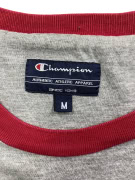 CHAMPION T-Shirt con logo vintage grigio rosso da uomo M