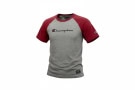 CHAMPION T-Shirt con logo vintage grigio rosso da uomo M