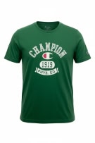 CHAMPION T-SHIRT VINTAGE STYLE LOGO GREEN MENS L