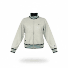 CHAMPION GIACCA DA TRACK BIANCA CON RIGHE TURCHESI E ZIP - M