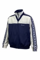 CHAMPION Ζακέτα Track Jacket Logo Taped Sleeves Μπλε / Λευκό UNISEX S