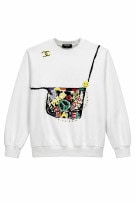 CHANEL FELPA GRAPHIC BIANCO DONNA PRE OWNED
