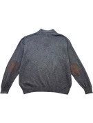 CHAPS ΠΛΕΚΤΟ ΠΟΥΛΟΒΕΡ ΜΕ ΚΟΥΜΠΙΑ ΚΛΑΣΙΚΟ CHARCOAL GREY ΑΝΤΡΙΚΟ PRE OWNED XXL