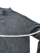 CHAPS ΠΛΕΚΤΟ ΠΟΥΛΟΒΕΡ ΜΕ ΚΟΥΜΠΙΑ ΚΛΑΣΙΚΟ CHARCOAL GREY ΑΝΤΡΙΚΟ PRE OWNED XXL