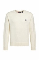 CHAPS KNIT SWEATER MINIMAL CREAM MEN PRE OWNED L