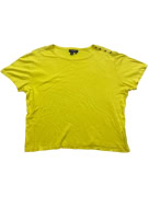 Chaps T-Shirt Casual Minimal Κίτρινο Γυναικείο XL