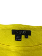Chaps T-Shirt Casual Minimal Κίτρινο Γυναικείο XL