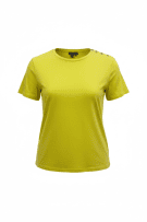 Chaps T-Shirt Casual Minimal Κίτρινο Γυναικείο XL